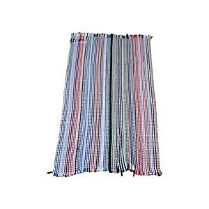 Rag Rug Runner 42" x 25" Woven Colorful Vintage